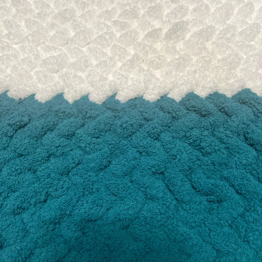 Cozy Teal and White Holiday Pet Bed